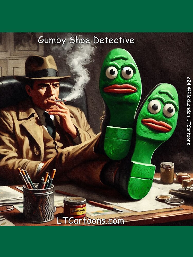 Thumbnail 7 of 7, Essential T-Shirt, Gumby Shoe Detective Film Noir designed and sold by ltcartoons.