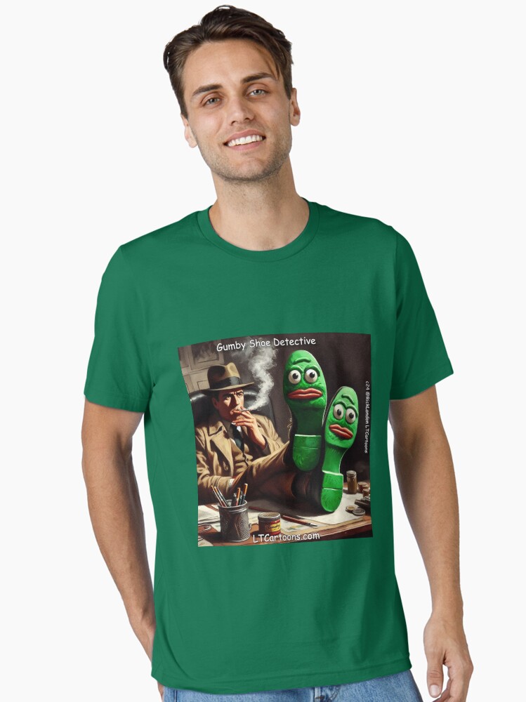 Thumbnail 1 of 7, Essential T-Shirt, Gumby Shoe Detective Film Noir designed and sold by ltcartoons.