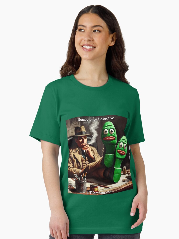Thumbnail 2 of 7, Essential T-Shirt, Gumby Shoe Detective Film Noir designed and sold by ltcartoons.