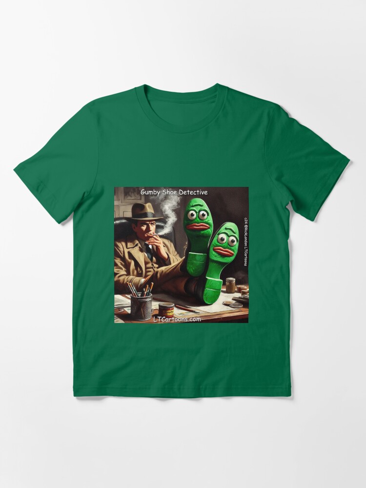 Thumbnail 3 of 7, Essential T-Shirt, Gumby Shoe Detective Film Noir designed and sold by ltcartoons.