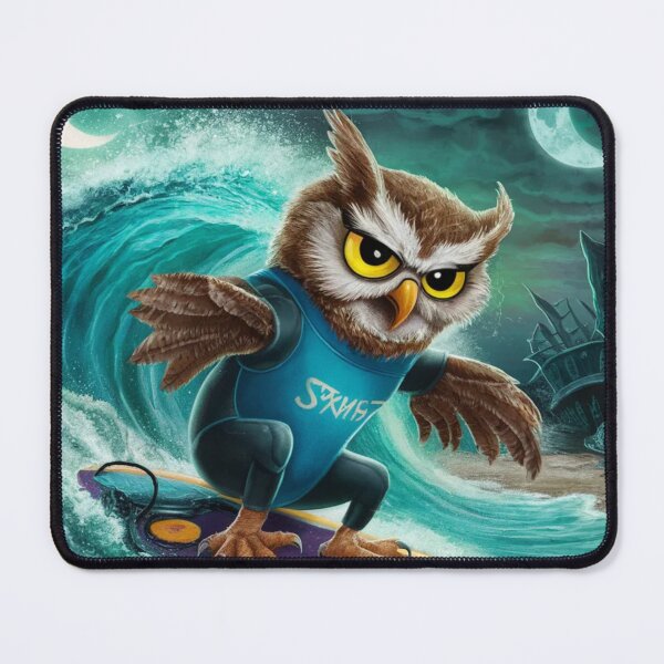 Item preview, FUNNY OWL  SURFING " SURFING LOVERS  designed and sold by Obinne.