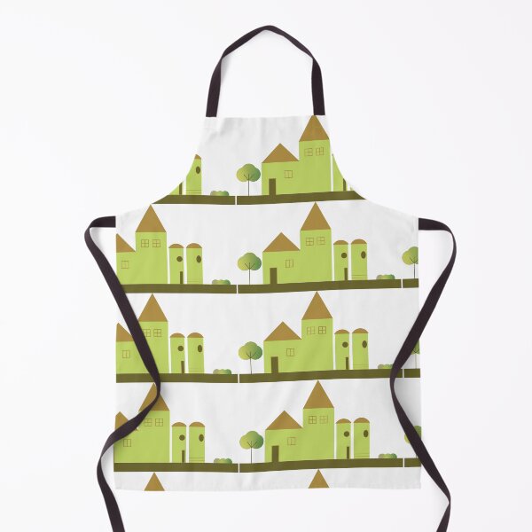 Item preview, green barn houses silo repeat pattern designed and sold by handmadehipsters.