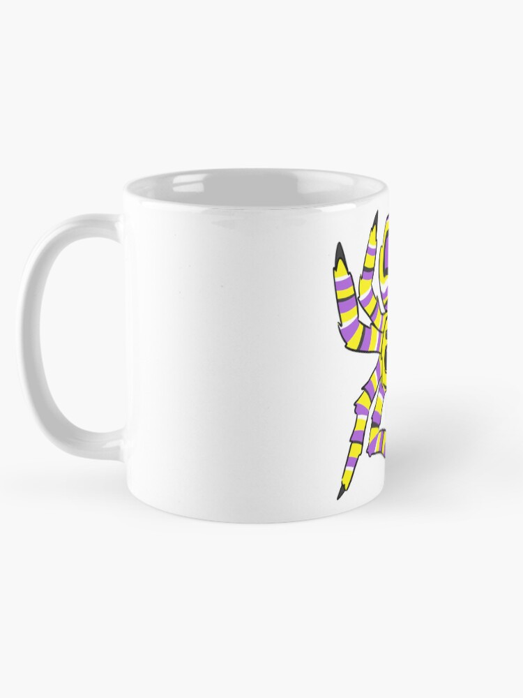Thumbnail 5 of 6, Coffee Mug, Nonbinary Pride Spider designed and sold by JaxSabertooth.