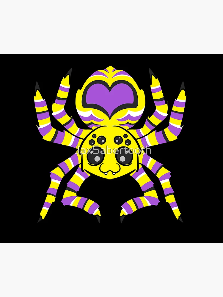 Thumbnail 5 of 5, Mouse Pad, Nonbinary Pride Spider designed and sold by JaxNaBox.