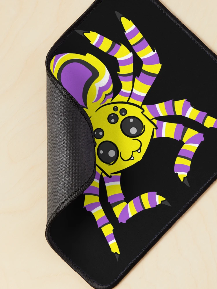 Thumbnail 2 of 5, Mouse Pad, Nonbinary Pride Spider designed and sold by JaxNaBox.