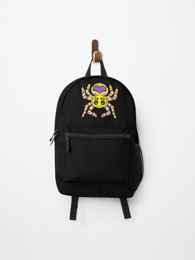 Thumbnail 1 of 3, Backpack, Nonbinary Pride Spider designed and sold by JaxSabertooth.