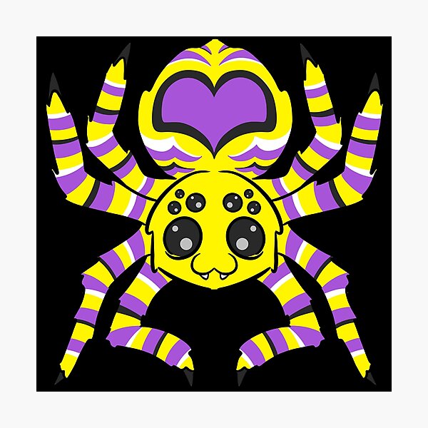 Item preview, Nonbinary Pride Spider designed and sold by JaxNaBox.