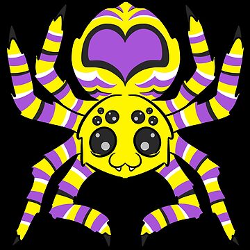 Artwork thumbnail, Nonbinary Pride Spider by JaxNaBox