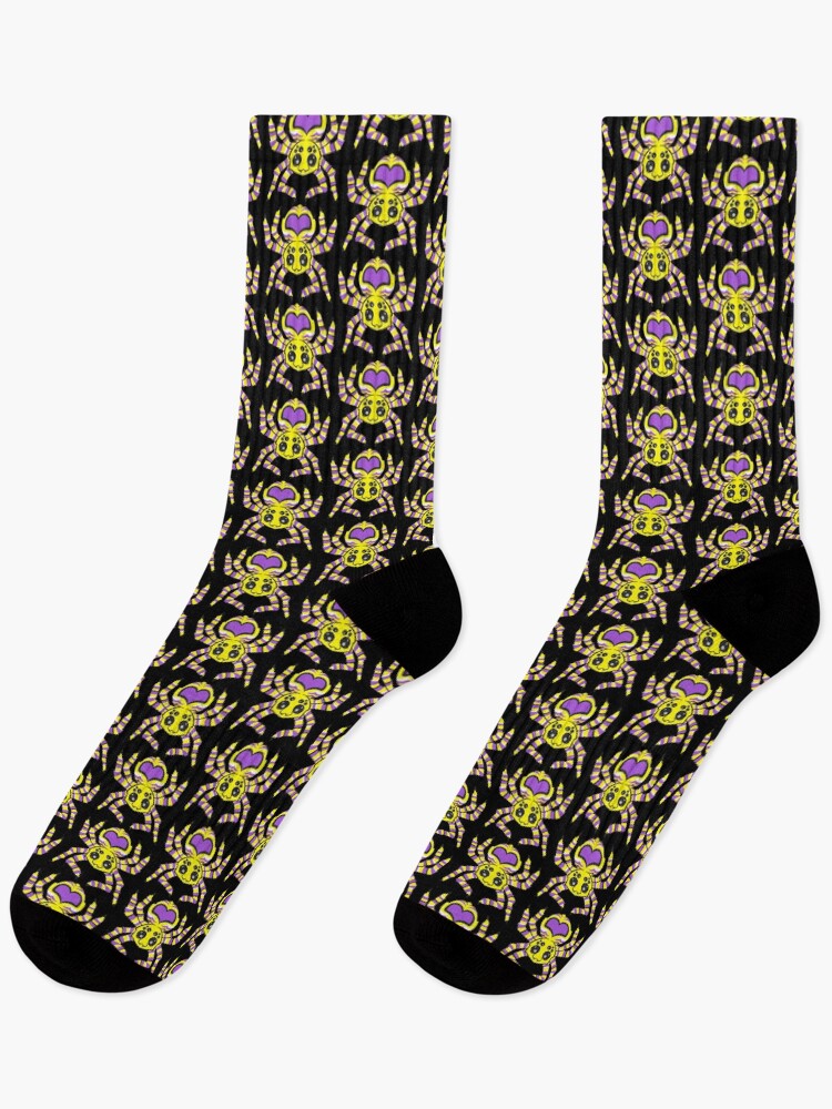 Thumbnail 1 of 5, Socks, Nonbinary Pride Spider designed and sold by JaxSabertooth.