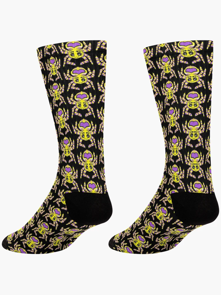 Thumbnail 4 of 5, Socks, Nonbinary Pride Spider designed and sold by JaxNaBox.