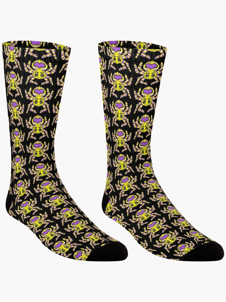 Thumbnail 3 of 5, Socks, Nonbinary Pride Spider designed and sold by JaxNaBox.