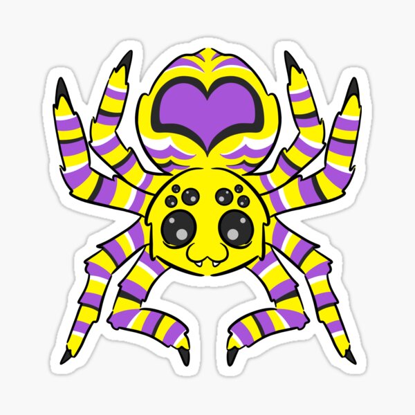 Item preview, Nonbinary Pride Spider designed and sold by JaxNaBox.