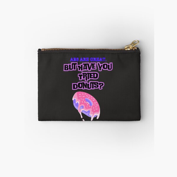 Item preview, "ABS Are Great, But Have You Tried Donuts? - Funny Fitness Sticker" designed and sold by LiteraryPaws.