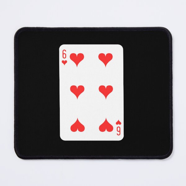 Item preview, 6 of hearts, deck of cards, card game designed and sold by Numbers-Art.