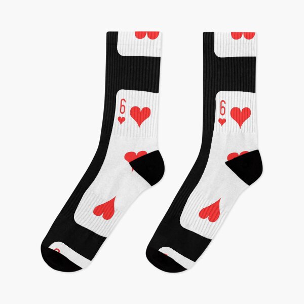 Item preview, 6 of hearts, deck of cards, card game designed and sold by Numbers-Art.
