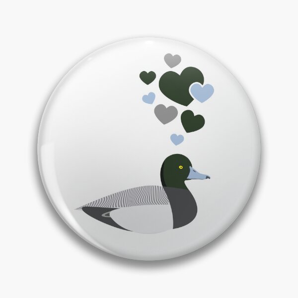 Item preview, Cute Bluebill Scaup Duck With Hearts designed and sold by eternallygifted.