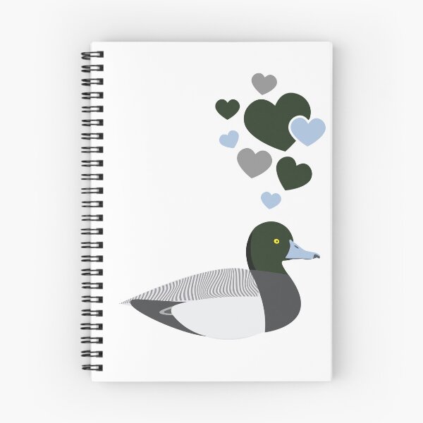 Item preview, Cute Bluebill Scaup Duck With Hearts designed and sold by eternallygifted.