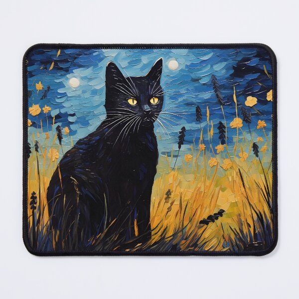 Item preview, Black Cat Starry Night designed and sold by scooterbaby.