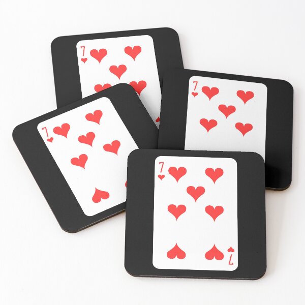 Item preview, 7 of hearts, deck of cards, card game designed and sold by Numbers-Art.
