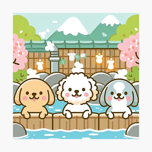 Item preview, Doggos Onsen 5 designed and sold by ClearNight.