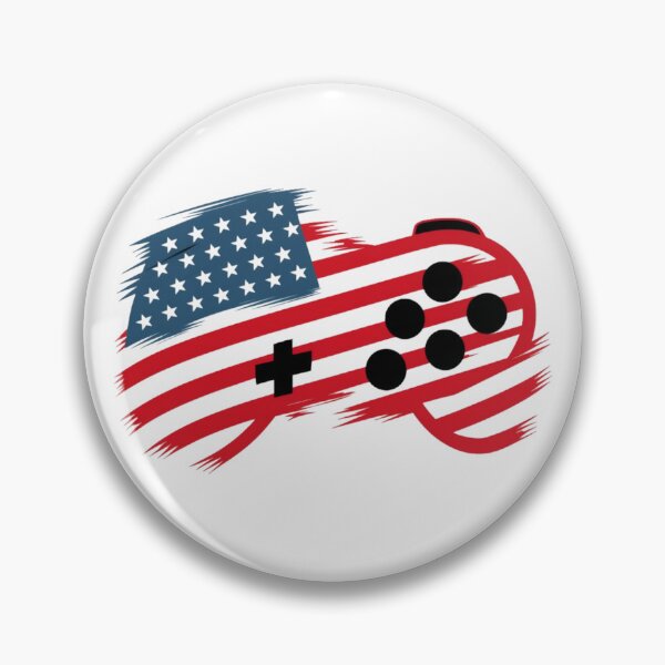 Item preview, USA American Gamer Controller 4th of July designed and sold by PlanetMarker.