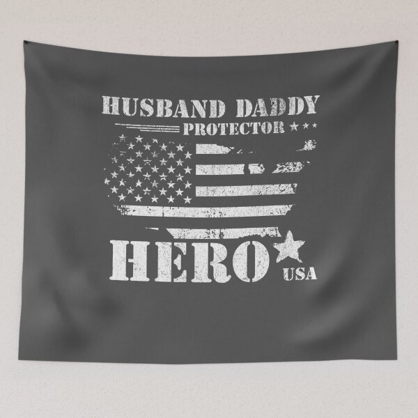 Item preview, Husband Daddy Protector Hero Fathers Day American Flag designed and sold by nicksvp.