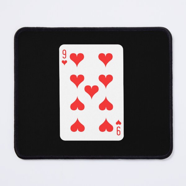 Item preview, 9 of hearts, deck of cards, card game designed and sold by Numbers-Art.
