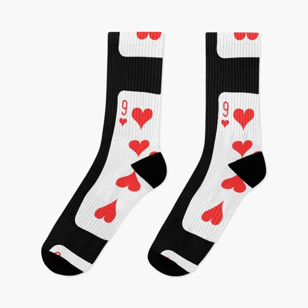 Item preview, 9 of hearts, deck of cards, card game designed and sold by Numbers-Art.