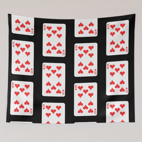 Item preview, 10 of hearts, deck of cards, card game designed and sold by Numbers-Art.