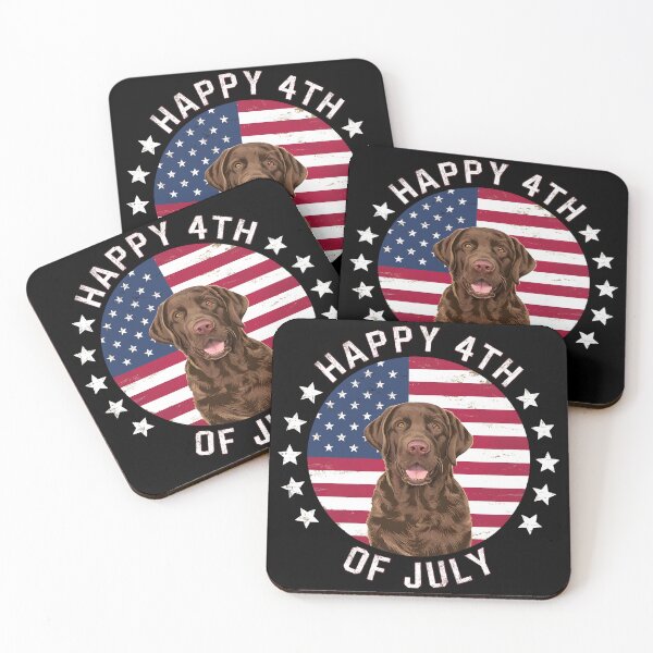 Item preview, 4th Of July Chocolate Lab American Flag designed and sold by ILOVEART247.