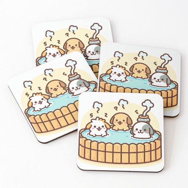 Item preview, Doggos Onsen 1 designed and sold by ClearNight.