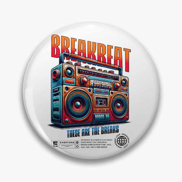 Artikelvorschau, BREAKBEAT – Boombox Breaks (rot/blau) entworfen und verkauft von Discothreadz.