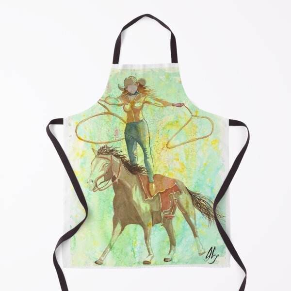 Item preview, Cowgirl trick roping while standing on a horse designed and sold by Joshua Cox.