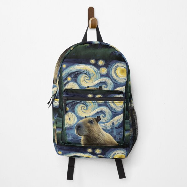 Item preview, A Capybarra under Van Gogh's The Starry Night designed and sold by CrazyInk23.