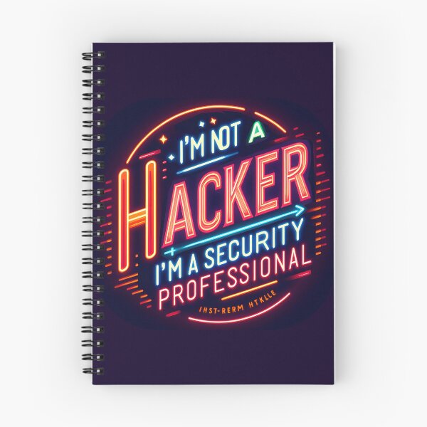Item preview, I'm not a hacker I'm a Security Professional, typography, neon designed and sold by maxmaj.