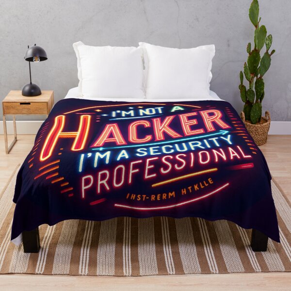 Item preview, I'm not a hacker I'm a Security Professional, typography, neon designed and sold by maxmaj.