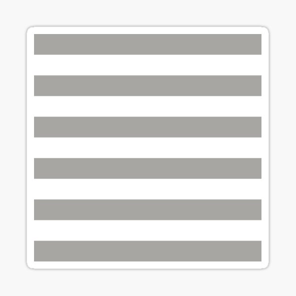 Grey, Fog: Stripes Pattern (Horizontal) Sticker
