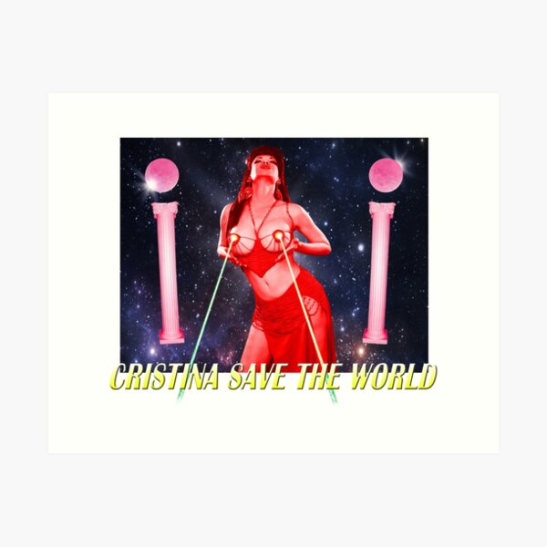 Aperçu de l'œuvre CRISTINA LA VENENO, CRISTINA SAUVE LE MONDE créée et vendue par KNetty.