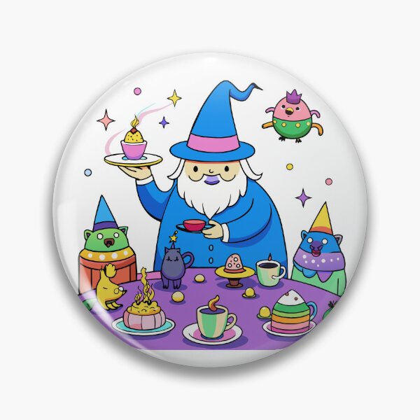 Item preview, Plump Rainbow Wizard Hosting a Tea Party designed and sold by omerfdln34.