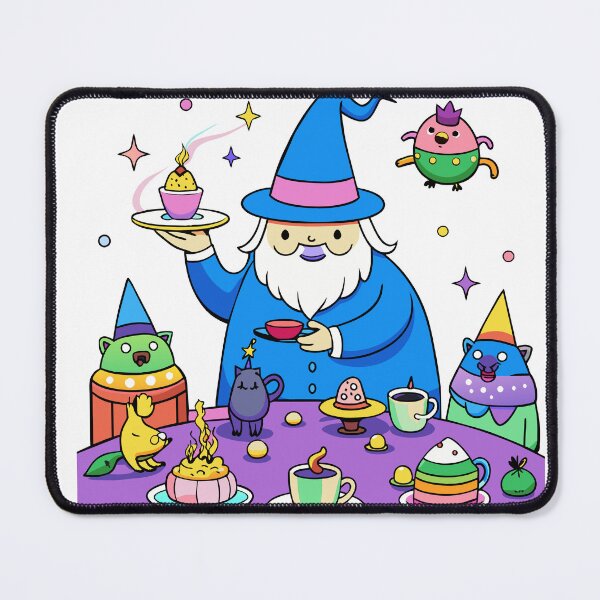 Item preview, Plump Rainbow Wizard Hosting a Tea Party designed and sold by omerfdln34.