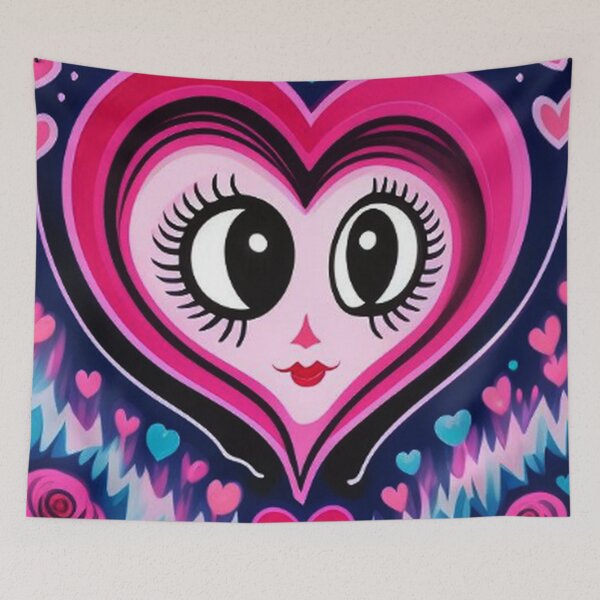 Item preview, Cute Valentine Abstract Graffiti Hearts Art designed and sold by TheDarkWardrobe.