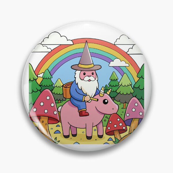 Item preview, Plump Rainbow Wizard Riding a Unicorn designed and sold by omerfdln34.