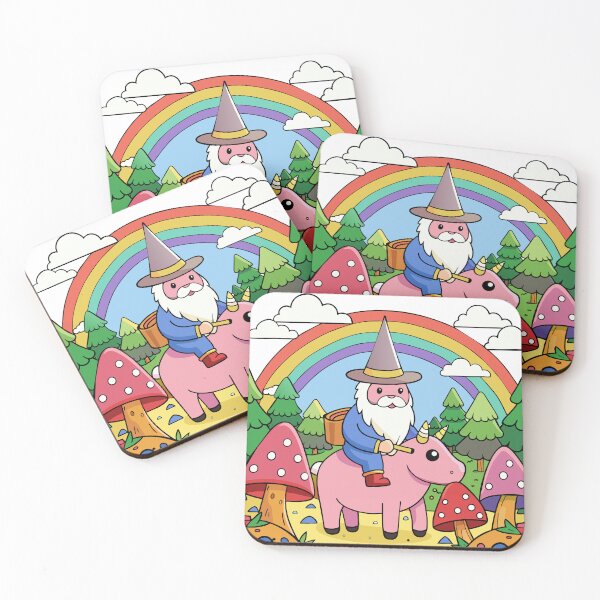 Item preview, Plump Rainbow Wizard Riding a Unicorn designed and sold by omerfdln34.