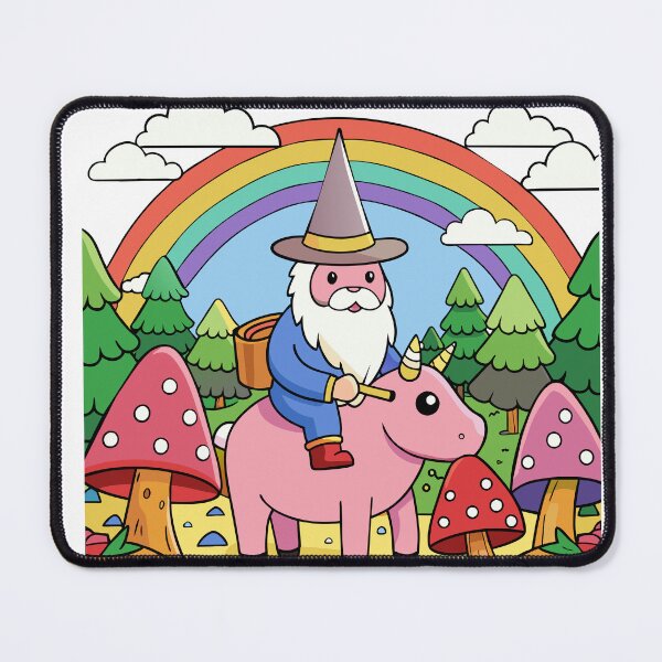 Item preview, Plump Rainbow Wizard Riding a Unicorn designed and sold by omerfdln34.