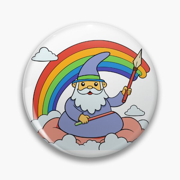 Item preview, Plump Rainbow Wizard Sitting on a Fluffy Cloud designed and sold by omerfdln34.