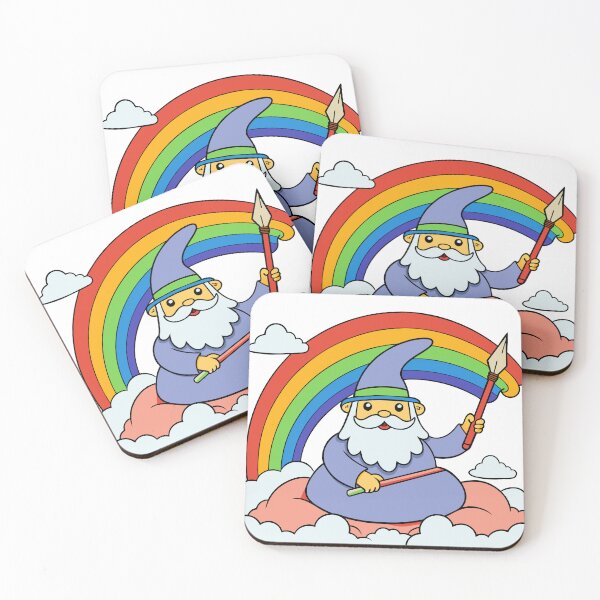 Item preview, Plump Rainbow Wizard Sitting on a Fluffy Cloud designed and sold by omerfdln34.