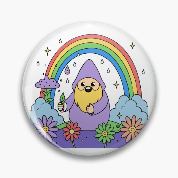 Item preview, Plump Rainbow Wizard Summoning a Gentle Rain Shower designed and sold by omerfdln34.
