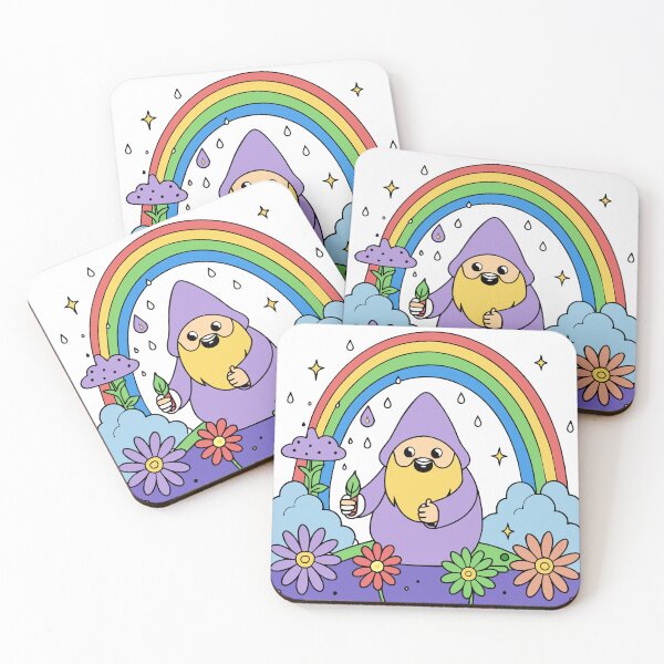 Item preview, Plump Rainbow Wizard Summoning a Gentle Rain Shower designed and sold by omerfdln34.