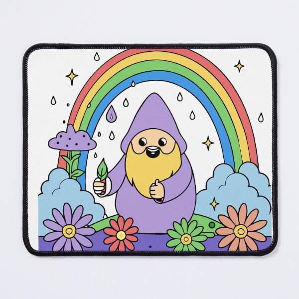 Item preview, Plump Rainbow Wizard Summoning a Gentle Rain Shower designed and sold by omerfdln34.