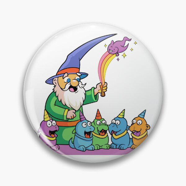 Item preview, Plump Rainbow Wizard Teaching a Group of Baby Dragons designed and sold by omerfdln34.
